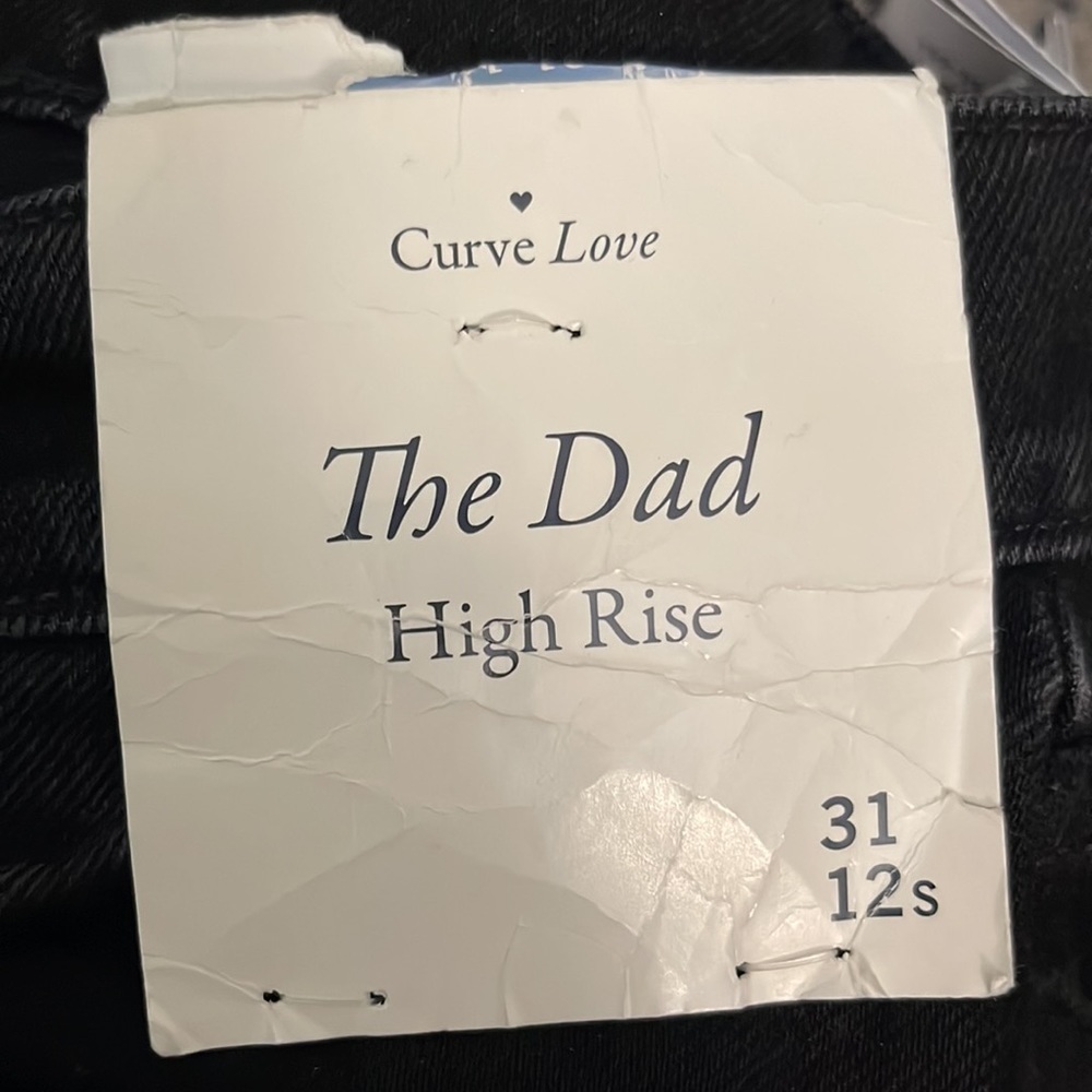 ABERCROMBIE AND FITCH ASYMMETRIC CRISSCROSS CURVE LOVE THE DAD HIGH RISE (FIRM) - Picture 9 of 10